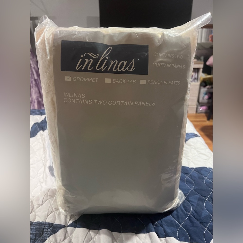 Inlinas Cream Curtain Panels